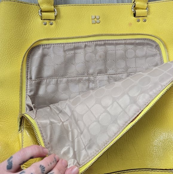 Kate Spade | Maryanne dandelion yellow leather preppy medium shoulder bag purse - Picture 6 of 16